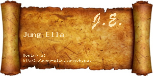 Jung Ella névjegykártya